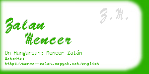 zalan mencer business card